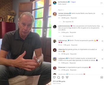 Bertín Osborne habla de su neumonía aguda en un vídeo en sus redes sociales (Instagram)