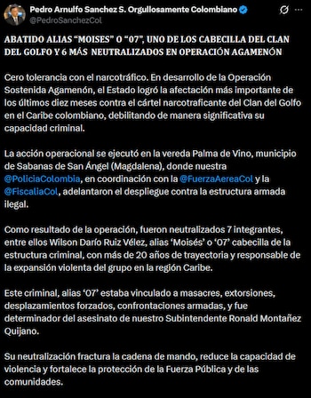 El Ministro de Defensa confirmó