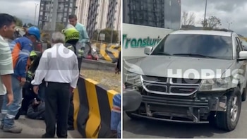 Conductor atropelló a dos presuntos delincuentes tras un robo en el norte de Bogotá: todo quedó en video