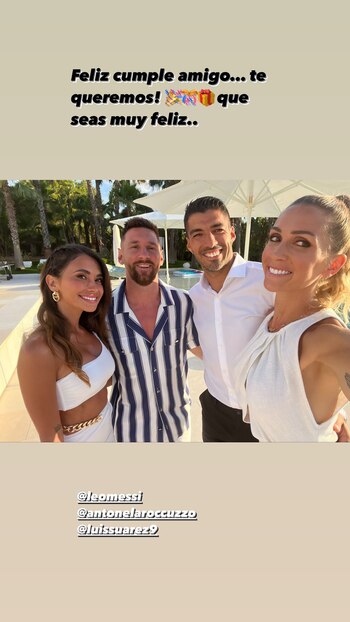 Sofía Balbi y Luis Suárez,