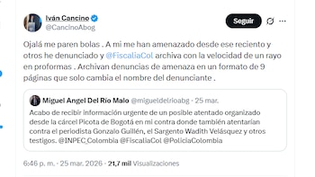 El abogado Iván Cancino aseguró haber recibido amenazas - crédito @CancinoAbog/X