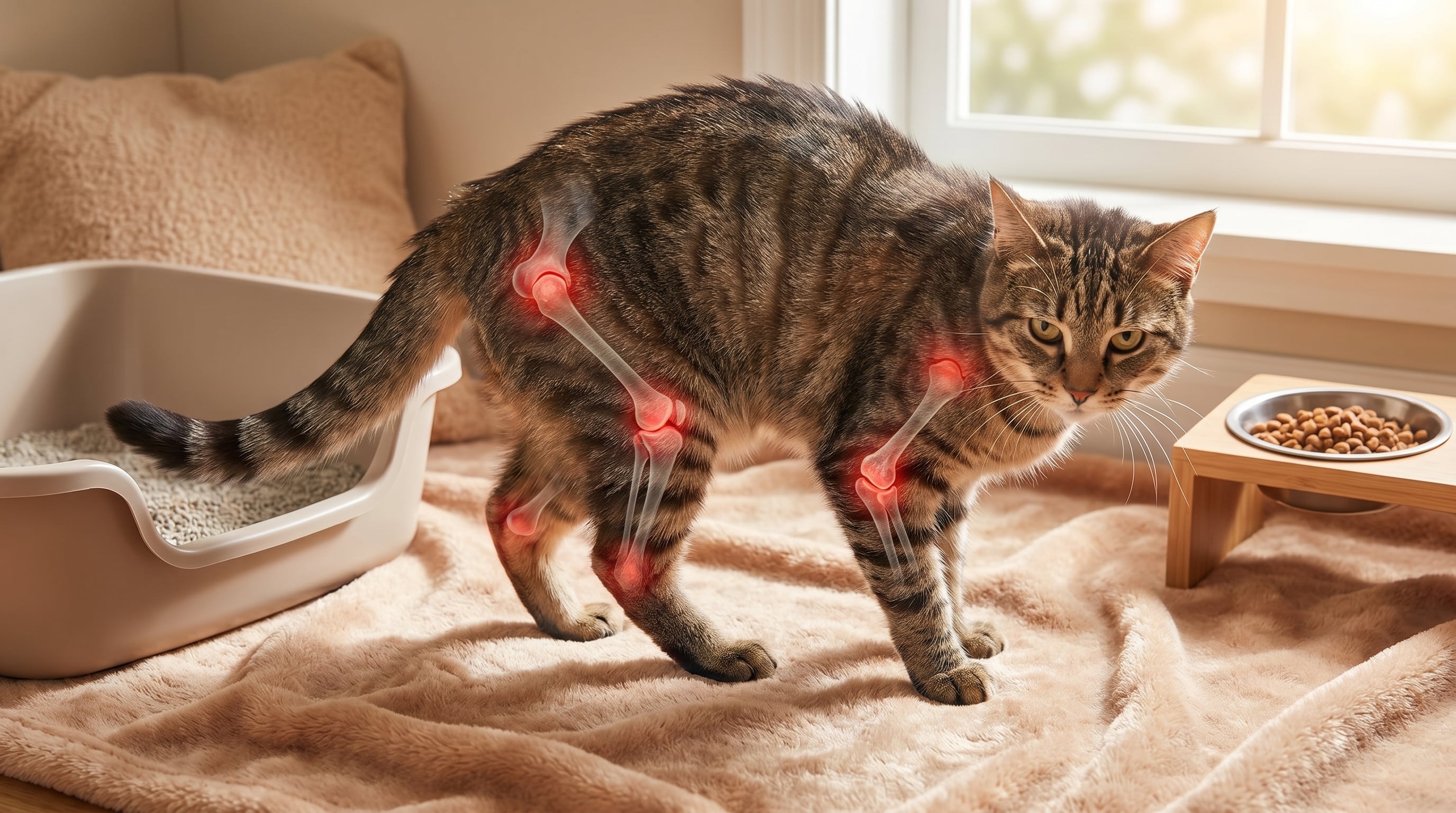 La artritis felina afecta con frecuencia a las caderas y limita el impulso al saltar (Imagen Ilustrativa Infobae)