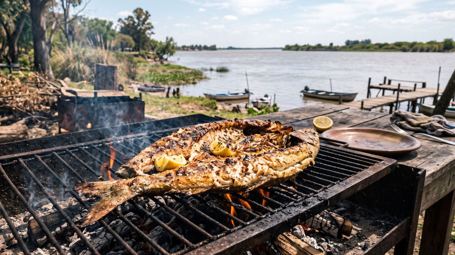 La boga a la parrilla, uno de los platos tradicionales de la cocina vinculada al río Paraná (Imagen Ilustrativa Infobae)