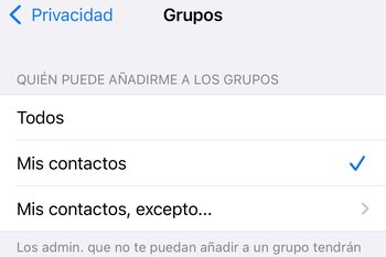 Ajustes para que los grupos