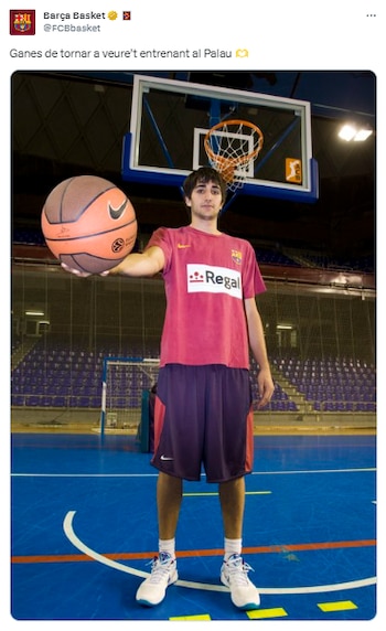 Tuit del FC Barcelona anunciando