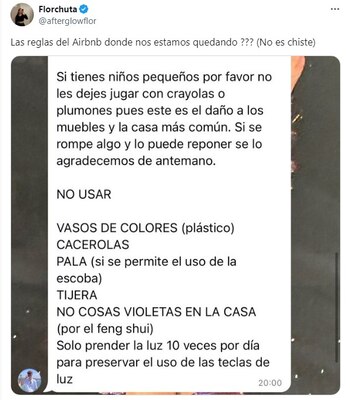 Una de las reglas que