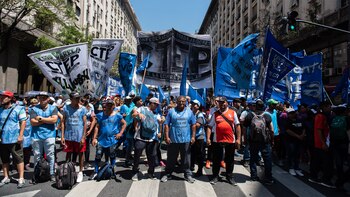 Una movilización de la CTEP,