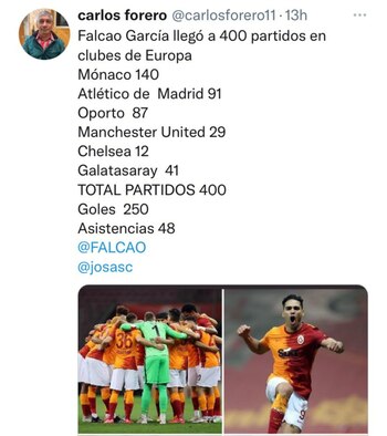 Radamel Falcao García alcanzó un