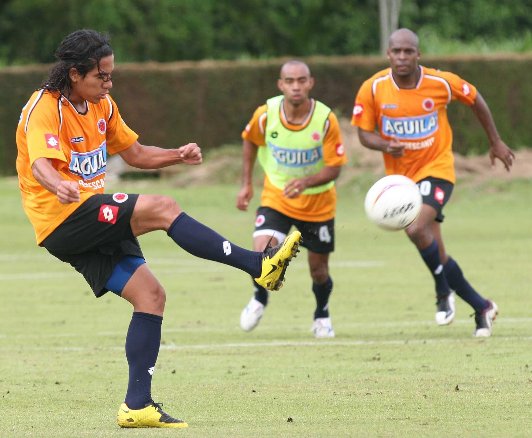 Dayro Moreno empezó su etapa en la selección Colombia en 2007, cuando el técnico era Jorge Luis Pinto - crédito Colprensa