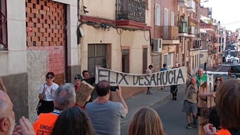 Se ejecuta el desahucio de la cooperativa agroecológica Ecosol, en Madrid. (Sindicato de Inquilinas/X)