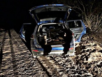 El vehículo donde se encontraron