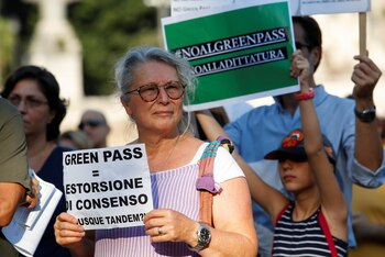 Los manifestantes contra el plan