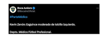 El parte médico de Boca