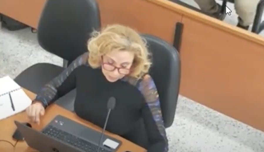 Lucy Laborde dijo que fue apartada de su familia, trasladada a Barranquilla en condiciones adversas - crédito captura pantalla audiencia/Rama Judicial