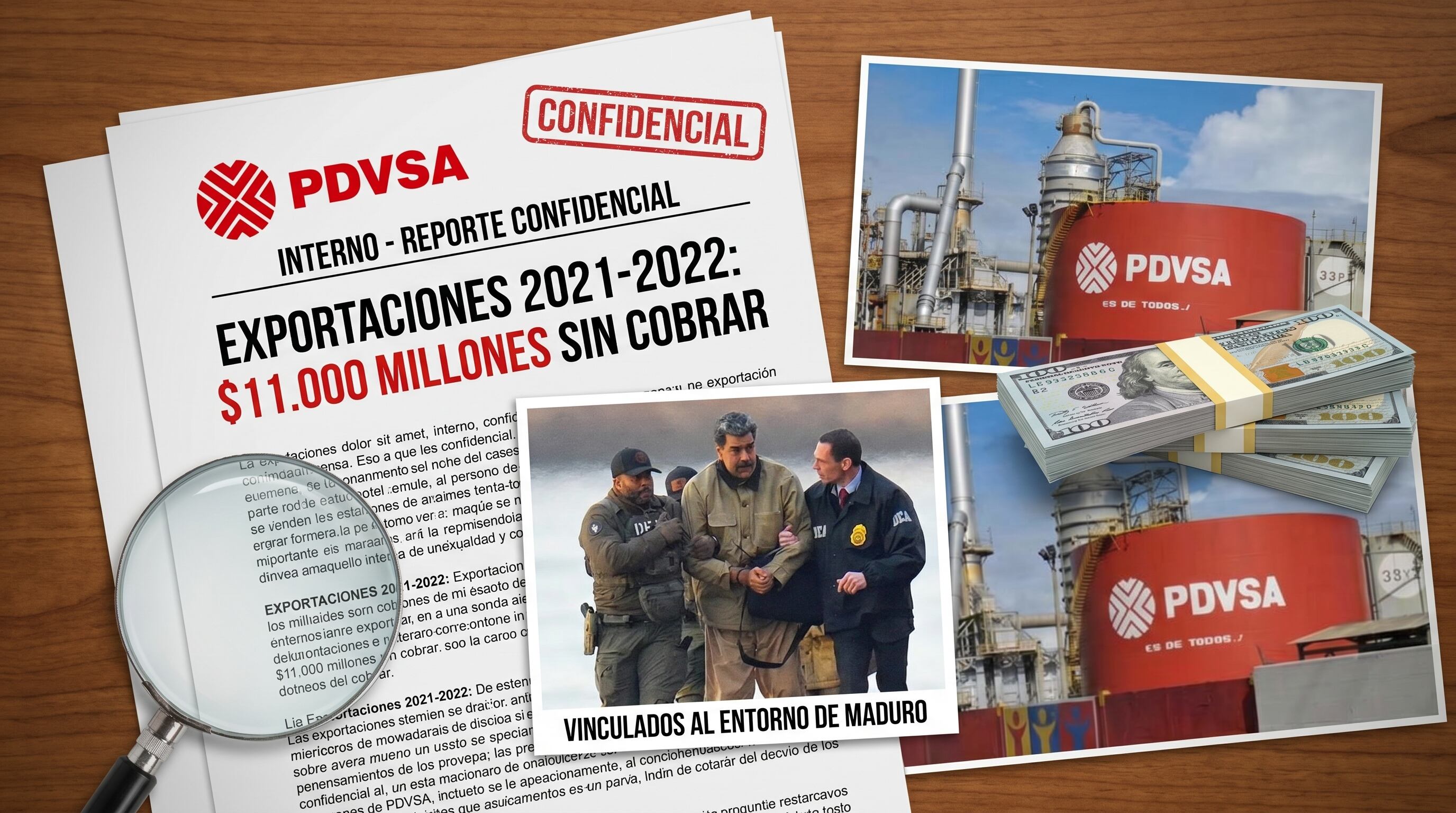 Un informe confidencial de PDVSA revela que empresas fantasma vinculadas a Carlos Malpica Flores y el entorno de Nicolás Maduro exportaron petróleo por 11.000 millones de dólares entre 2021 y 2022 sin pago a la compañía (Imagen Ilustrativa Infobae)
