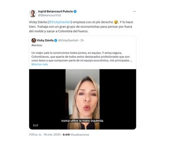 Con este mensaje, la excandidata