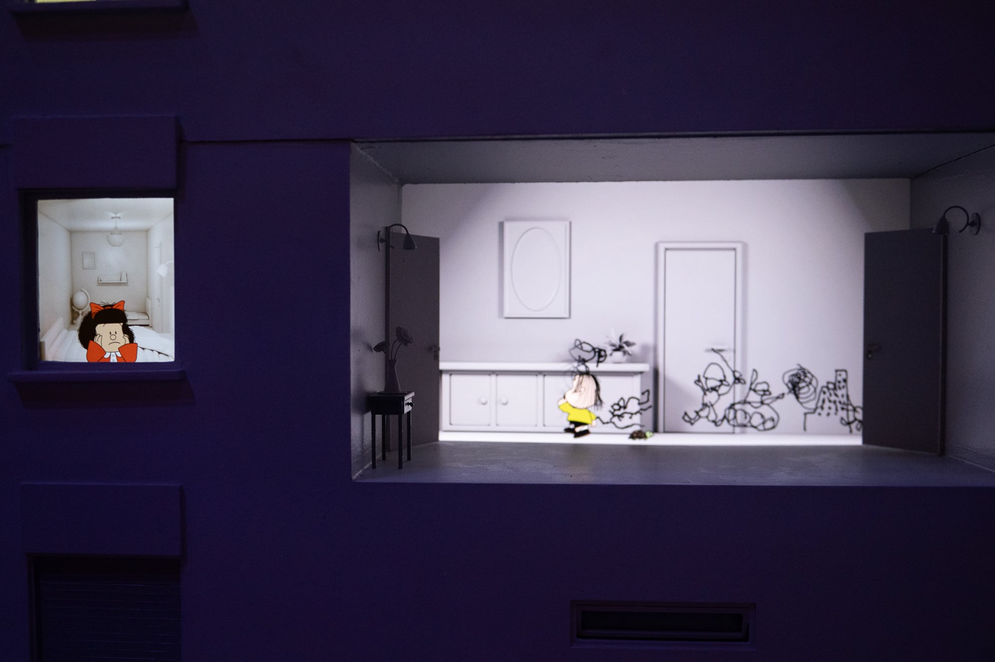 El inicio de la exposición es un día en la vida de Mafalda