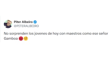 Piter Albeiro cuestionó la influencia de los docentes en la formación de los jóvenes y vinculó la actitud del profesor con los valores transmitidos en la escuela - crédito @PITERALBEIRO / X
