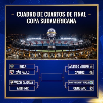 Así quedó el cuadro de cuartos de final de la Copa Sudamericana 2026.