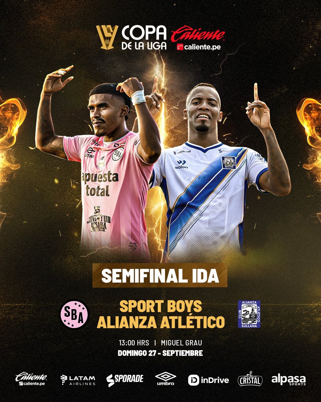 Programación oficial de la semifinal ida entre Sport Boys y Alianza Atlético por la Copa de la Liga 2026. Crédito: Copa Caliente