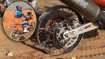 Destrozó su rueda, se negó