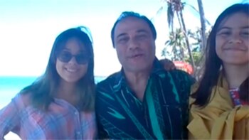 Sergio con las dos hijas