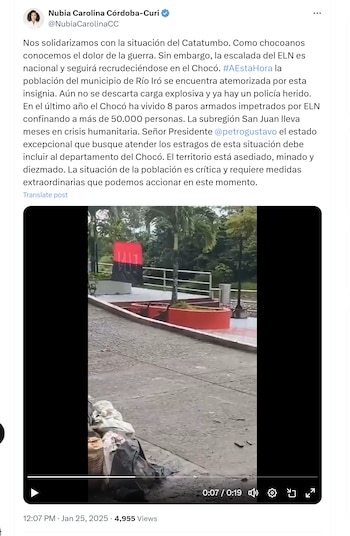 La gobernadora Nubia Carolina Córdoba