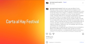 Giuseppe Caputo anunció en redes