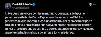 Daniel Briceño - crédito @Danielbricen/X