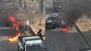 Caos en Villa María del Triunfo: incendiaron su propio vehículo para evitar decomiso municipal