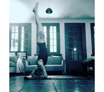 Gloria Carrá en sus sesiones