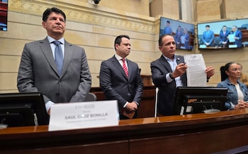 Ante el secretario del Congreso,