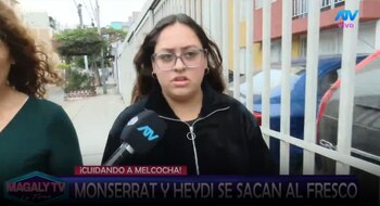Heydi Amado defendeu o estado de saúde de Melcochita e emitiu uma forte declaração contra Monserrat. Captação: Magaly TV La Firme.