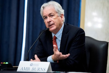 FOTO DE ARCHIVO: William Burns, nominado para el director de la Agencia Central de Inteligencia (CIA), testifica durante su audiencia del Comité de Inteligencia del Senado en Capitol Hill en Washington, 24 de febrero de 2021. Tom Williams/Pool via REUTERS/File Photo