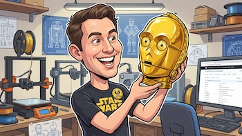 Cómo un fan de “Star Wars” creó una cabeza de C-3PO con inteligencia artificial capaz de conversar
