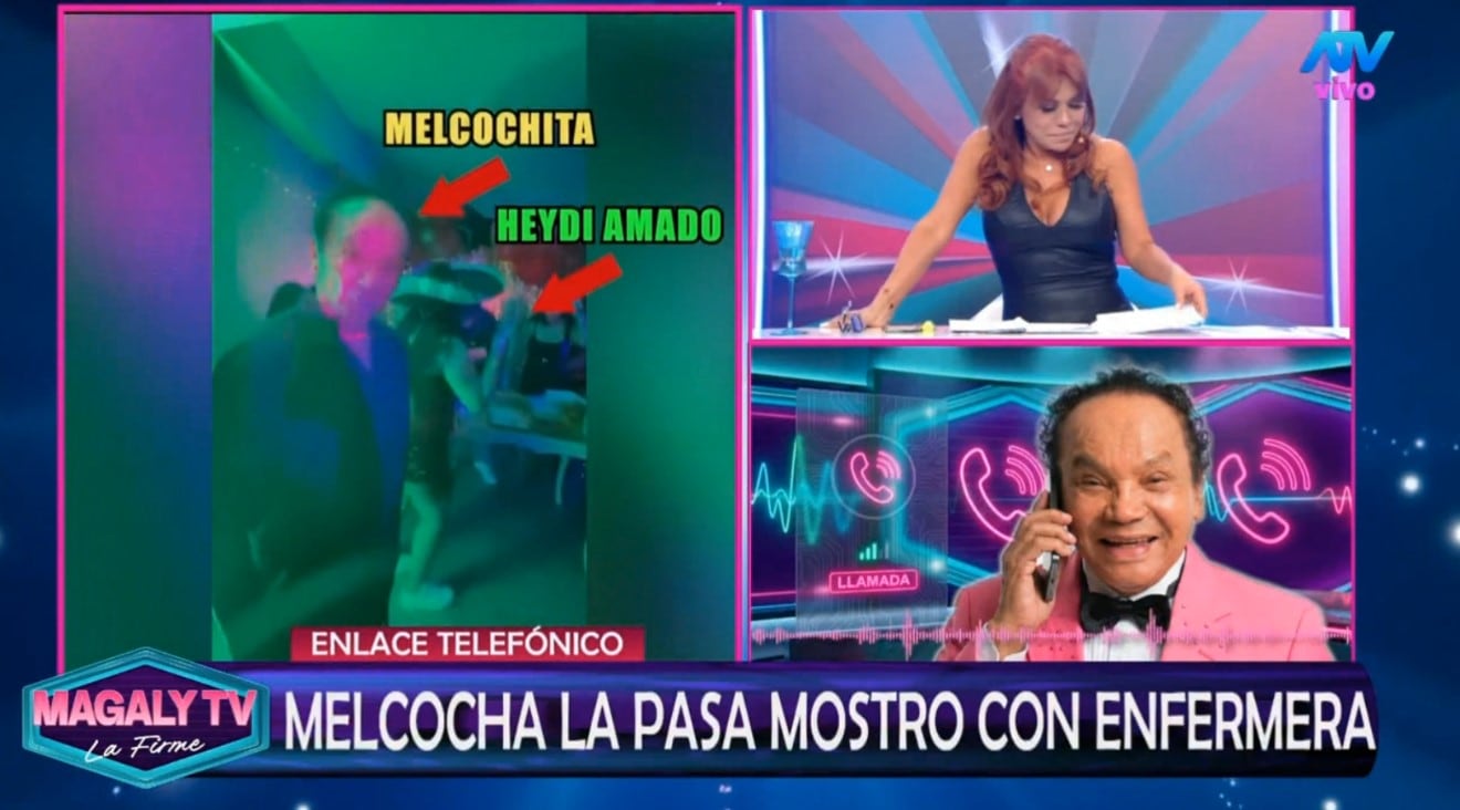 Melcochita habla en vivo sobre la joven que acompaña sus noches de salsa. Captura: Magaly TV La Firme.