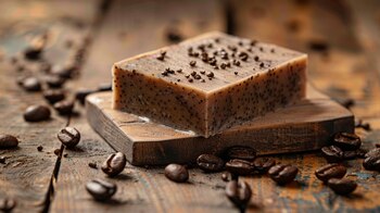 Jabón de café, un exfoliante
