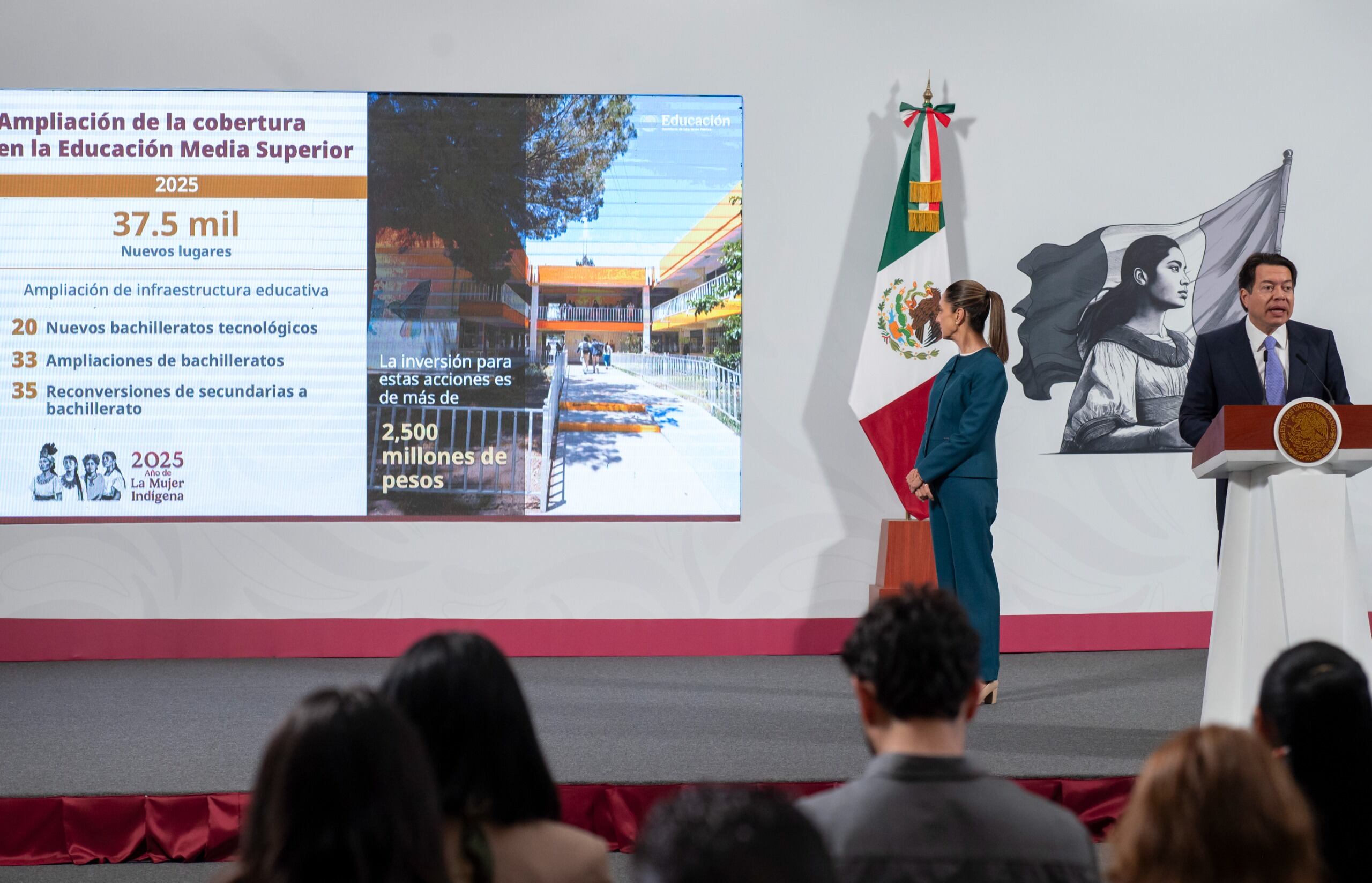 La SEP hizo el anuncio dentro de la mañanera.FOTO: Presidencia
