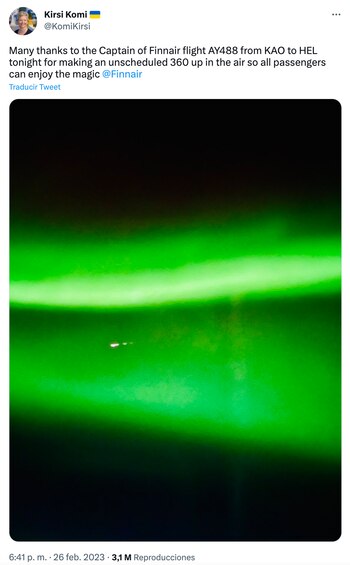 La aurora boreal perfectamente podría