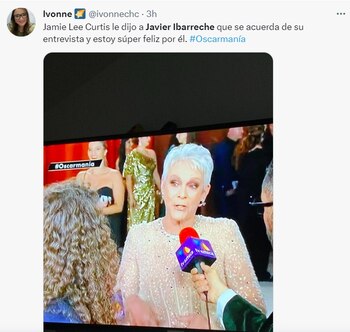 Jamie Lee Curtis reconoció a