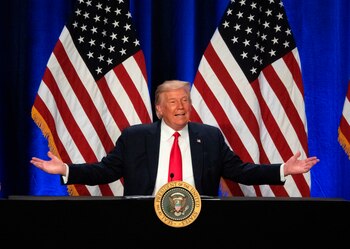En la imagen, el expresidente de Estados Unidos Donald Trump. EFE/Cristobal Herrera-Ulashkevich/Archivo
