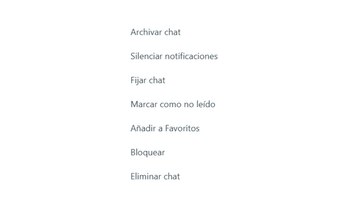 Al archivar un chat se