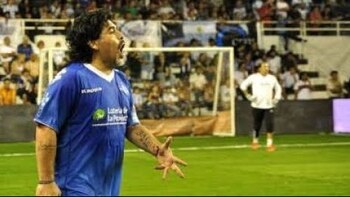 Diego en el partido de