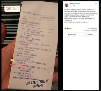 La publicación generó indignación en