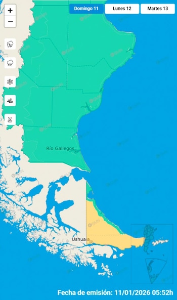 El SMN indicó fuertes vientos