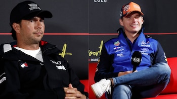 Checo Pérez hace reír a Max Verstappen al insistirle que revele los secretos de su contrato en Fórmula 1