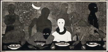 Belkis Ayón, "La cena", 1993