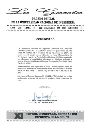 Universidad Nacional de Ingeniería.