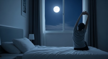 Practicar estiramientos antes de acostarse