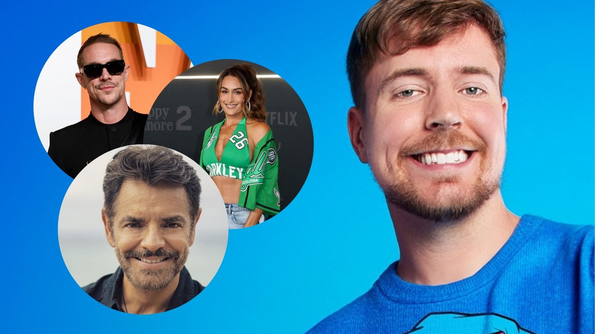 Eugenio Derbez será uno de los representantes latinos en la competencia global organizada por MrBeast. (Composición/Prime Video/Agencias)